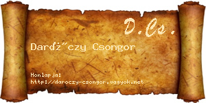 Daróczy Csongor névjegykártya