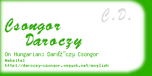 csongor daroczy business card